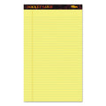 TOPS Docket Gold Ruled Perforated Pads, Wide/Legal Rule, 50 Canary-Yellow 8.5 x 14 Sheets, 12/Pack