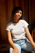 Free People Womens Block It Baby Raglan-Sleeve T-Shirt, Small by Vanessa Jane