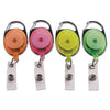 Advantus Carabiner-Style Retractable ID Card Reel, 30" Extension, Assorted Neon Colors, 20/Pack