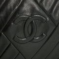 Chanel Vintage Diamond CC Camera Bag Chevron Lambskin Black 3 Series #2615 by Bolt Boutique