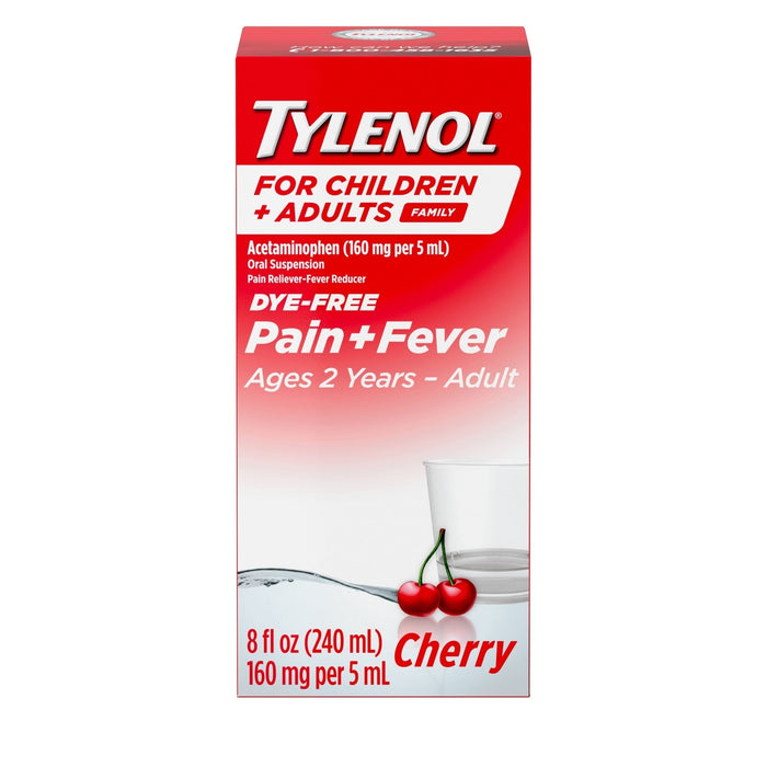 Tylenol Child & Adult Oral Suspension Pain & Fever - Cherry, 8 Fl Oz by Pasteur Pharmacy