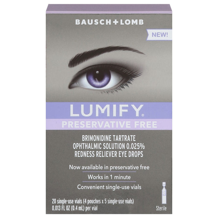 Bausch + Lomb Lumify Preservative Free Redness Reliever Eye Drops by Pasteur Pharmacy
