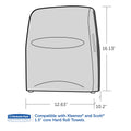 Kimberly-Clark Professional* Sanitouch Hard Roll Towel Disp, 12.63 x 10.2 x 16.13, Smoke