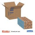 WypAll L10 Windshield Towels, 1-Ply, 9.1 x 10.25, Light Blue, 224/Pack, 10 Packs/Carton