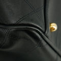 Chanel Calfskin Stitched CC Bicolor 2way Boston Bag Black #2618 by Bolt Boutique