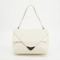 Chanel Envelope Double Flap Shoulder Bag White 11 Series #2619 by Bolt Boutique