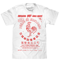 Sriracha Label T-Shirt - White by Tee Luv