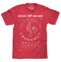 Sriracha Label T-Shirt - Red by Tee Luv