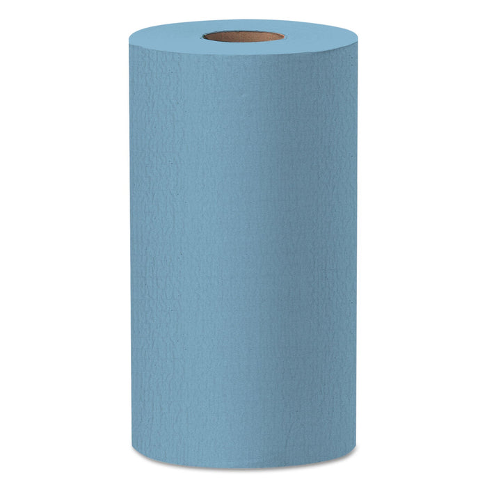 WypAll General Clean X60 Cloths, Small Roll, 13.5 x 19.6, Blue, 130/Roll, 6 Rolls/Carton
