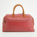 Chanel Caviar Skin Boston Pink Handbag Patent Handles 6 Series #2623 by Bolt Boutique