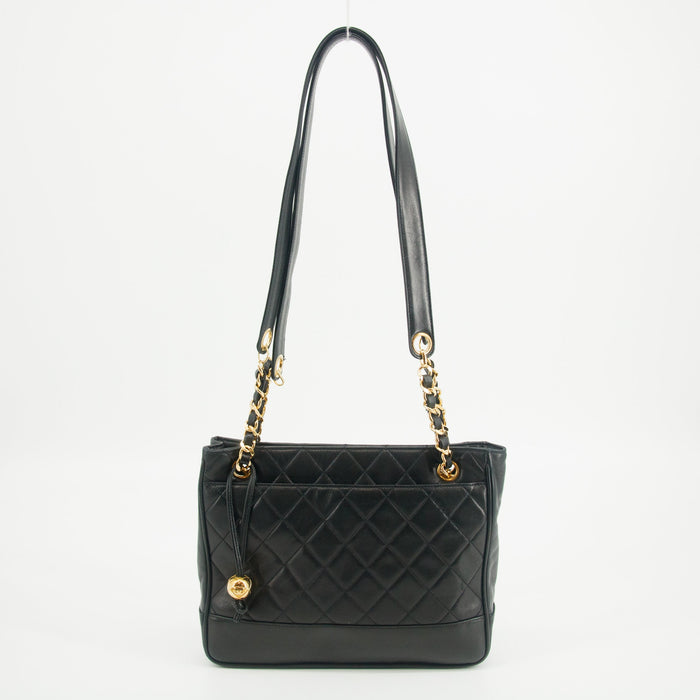 Chanel Matelasse Quilted Black Lambskin Shoulder Bag 2 Series #2625 by Bolt Boutique