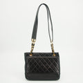 Chanel Matelasse Quilted Black Lambskin Shoulder Bag 2 Series #2625 by Bolt Boutique