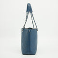 Chanel Perforated Caviar Skin Leather Tote Bag Blue 23 Series #2626 by Bolt Boutique