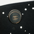 Chanel Perforated Caviar Skin Leather Tote Bag Blue 23 Series #2626 by Bolt Boutique