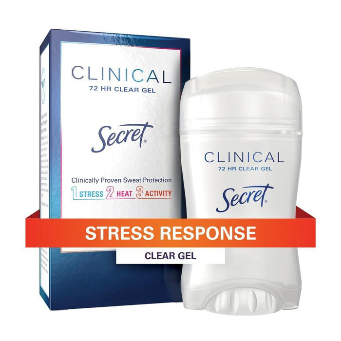 Secret Clinical Strength Antiperspirant & Deodorant Clear Gel - Stress Response - 1.6oz by Pasteur Pharmacy