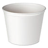 Dart Double Wrapped Paper Bucket, Unwaxed, 83oz, White, 100/Carton