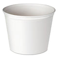 Dart Double Wrapped Paper Bucket, Unwaxed, 83oz, White, 100/Carton