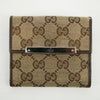 Gucci Brown GG Canvas x Leather Compact Wallet #2628
