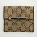 Gucci Brown GG Canvas x Leather Compact Wallet #2628 by Bolt Boutique