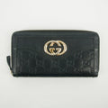 Gucci Navy Guccisima Leather Round Zipper Long Wallet #2629 by Bolt Boutique