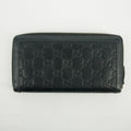 Gucci Navy Guccisima Leather Round Zipper Long Wallet #2629 by Bolt Boutique