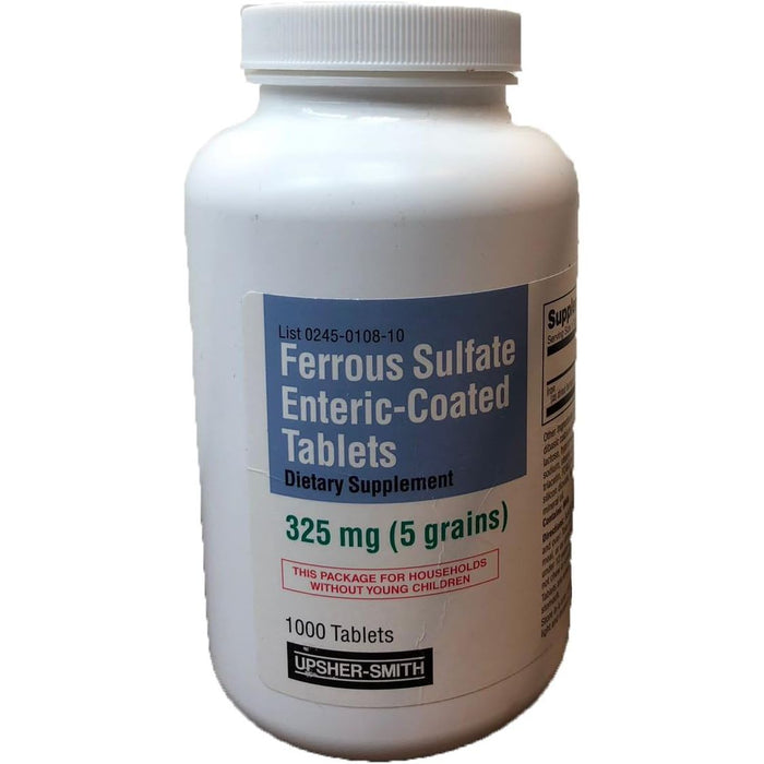 Upsher-Smith Ferrous Sulfate Enteric-Coated 325 Mg - 1000 Tablets by Pasteur Pharmacy