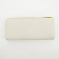 Prada Ivory Saffiano Leather L-shaped Zipper Long Wallet #2632 by Bolt Boutique