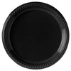 Dart Party Plastic Plates, 10.25 dia", Black, 500/Carton