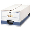 Bankers Box STOR/FILE Medium-Duty Strength Storage Boxes, Legal Files, 15.25" x 24.13" x 10.75", White/Blue, 12/Carton