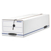 Bankers Box LIBERTY Check and Form Boxes, 9" x 24.25" x 7.5", White/Blue, 12/Carton