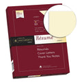 Southworth 100% Cotton Resume Paper, 24 lb Bond Weight, 8.5 x 11, Ivory, 100/Pack