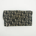 Christian Dior Black Trotter Saddle Canvas x Leather Double Hook Long Wallet #2637 by Bolt Boutique