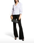 Theory Gathered Sleeve Top, Size Large by Vanessa Jane