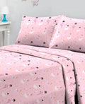 Sanders Printed Microfiber 4 PC. Sheet Set, Full – Pink Ballerina by Vanessa Jane