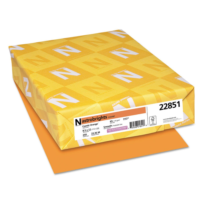 Astrobrights Color Cardstock, 65 lb Cover Weight, 8.5 x 11, Cosmic Orange, 250/Pack
