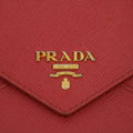 Prada Pink Saffiano Leather Letter Long Wallet #2639 by Bolt Boutique