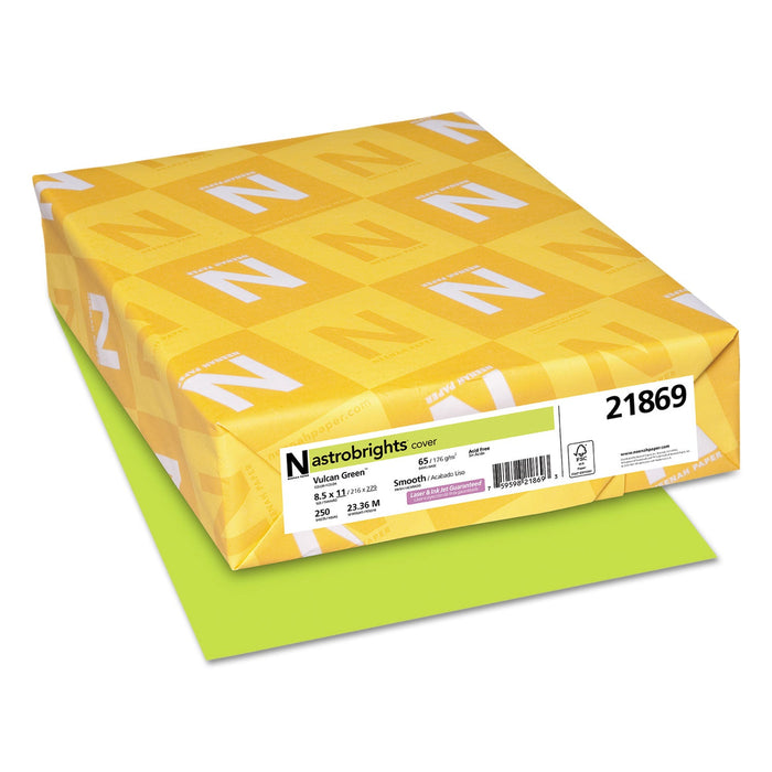 Astrobrights Color Cardstock, 65 lb Cover Weight, 8.5 x 11, Vulcan Green, 250/Pack