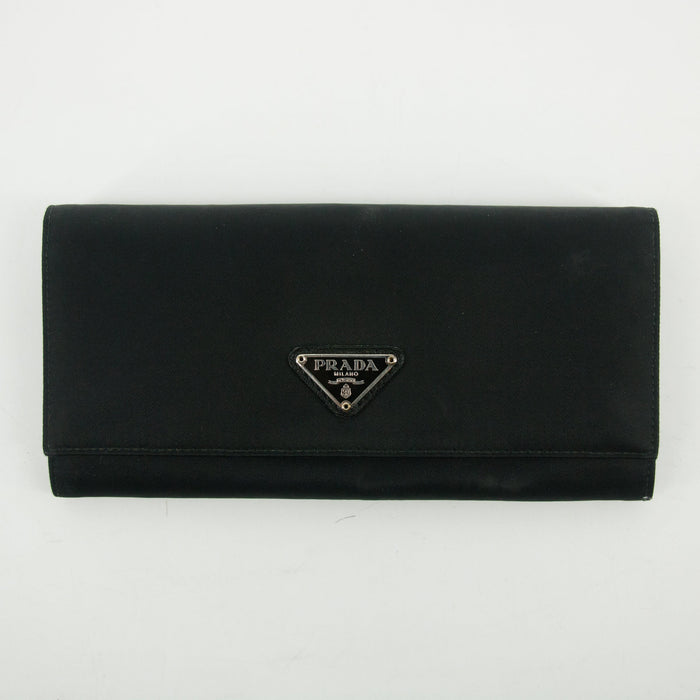 Prada Black Tessuto Nylon Long Wallet #2641 by Bolt Boutique