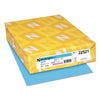 Astrobrights Color Paper, 24 lb Bond Weight, 8.5 x 11, Lunar Blue, 500 Sheets/Ream