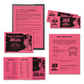 Astrobrights Color Paper, 24 lb Bond Weight, 8.5 x 11, Plasma Pink, 500/Ream