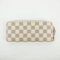 Louis Vuitton Damier Azur Portefeuille Clemence Round Zipper Long Wallet #2642 by Bolt Boutique