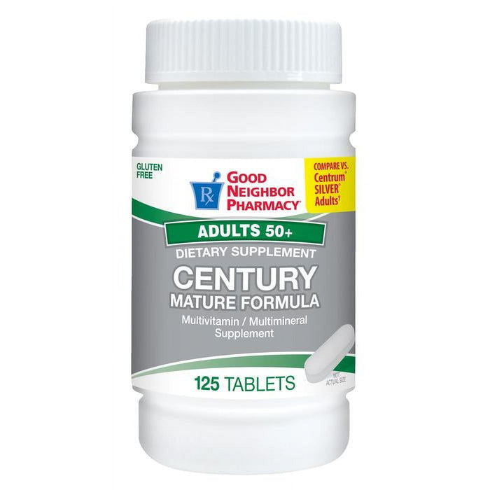 Silver Rod Pharmacy GNP Century Adult 50+ Mature Formula Multivitamin 125 Tablets by Pasteur Pharmacy