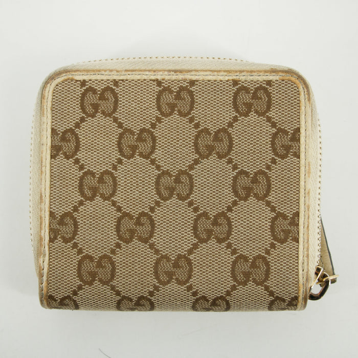 Gucci Brown GG Canvas Double Hook Compact Wallet #2644 by Bolt Boutique
