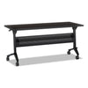 Safco Flip-n-Go Table Top, Rectangular, 48w x 18d, Mocha