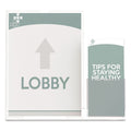 deflecto Superior Image Slanted Sign Holder with Side Pocket, 13.5w x 4.25d x 10.88h, Clear