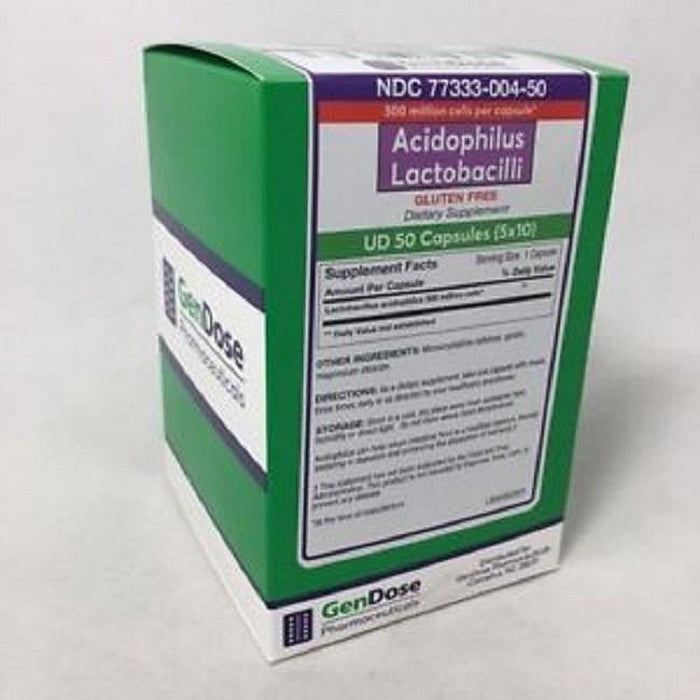 GenDose Pharmaceuticals Acidophilus Lactobacilli Capsules 50ct 377333004501A1934 by Pasteur Pharmacy