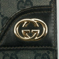 Gucci Black GG Canvas x Leather Compact Wallet #2647 by Bolt Boutique