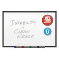 Quartet Classic Porcelain Magnetic Whiteboard, 96 x 48, Black Aluminum Frame