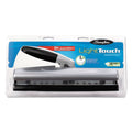 Swingline 12-Sheet LightTouch Desktop Two- to Three-Hole Punch, 9/32" Holes, Black/Silver