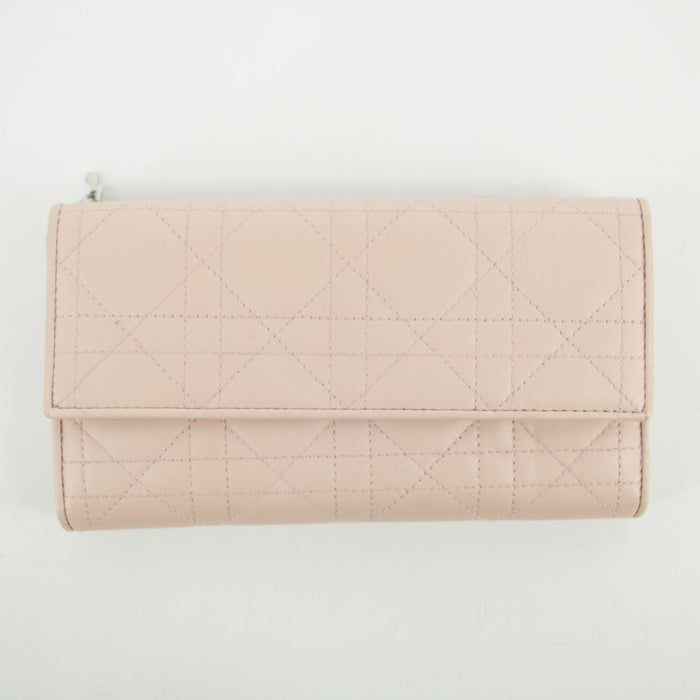 Christian Dior Pink Cannage Leather Long Wallet #2648 by Bolt Boutique